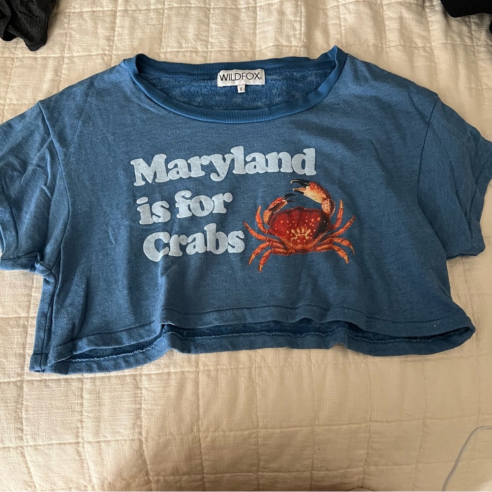 Wildfox, Maryland is for Crabs crop top